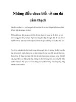 Những điều chưa biết về sàn đá cẩm thạch ppt