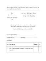 MẪU GIẤY BIÊN NHẬN HỒ SƠ CÔNG NHẬN VĂN BẰNG DO CƠ SỞ GIÁO DỤC NƯỚC NGOÀI CẤP ppt