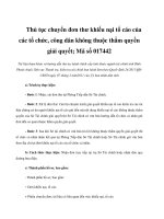 Thủ tục chuyển đơn thư khiếu nại tố cáo của các tổ chức, công dân không thuộc thẩm quyền giải quyết; Mã số 017442 pps