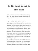 Để đàn ông có làn một da khoẻ mạnh pot