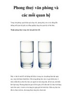 Phong thuỷ văn phòng và các mối quan hệ potx