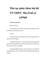 Thủ tục phúc khảo bài thi TN THPT- Mã số hồ sơ 147969 doc