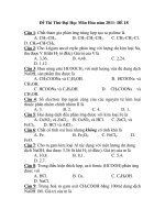 Đề Thi Thử Đại Học Môn Hóa năm 2011- ĐỀ 18 potx
