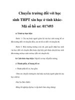 Chuyển trường đối với học sinh THPT xin học ở tỉnh khácMã số hồ sơ: 017493 pot