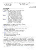 Đáp án và đề thi tốt nghiệp trung học phổ thông năm 2011 môn Tiếng Nga - Hệ 3 năm - Mã đề 947 pdf
