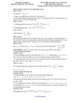 ĐỀ THI THỬ ĐẠI HỌC NĂM 2011 MÔN: TOÁN, KHỐI B - TRƯỜNG THPT BẮC YÊN THÀNH ppsx