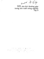 101 Câu hỏi thường gặp trong sản xuất nông nghiệp tập 8 part 1 docx