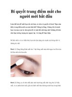 Bí quyết trang điểm mắt cho người mới bắt đầu pdf