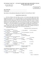 Đáp án và đề thi tốt nghiệp trung học phổ thông năm 2011 môn Tiếng Pháp Hệ 3 năm - Mã đề 861 ppt