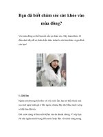 Bạn đã biết chăm sóc sức khỏe vào mùa đông? pot