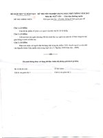 Đề thi tốt nghiệp trung học phổ thông năm 2011 môn Ngữ văn - Giáo dục thường xuyên pptx