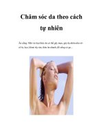Chăm sóc da theo cách tự nhiên doc