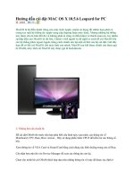 Hướng dẫn cài đặt MAC OS X 10.5.6 Leopard for PC docx