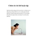 Chăm sóc da khi luyện tập docx