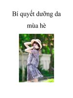 Bí quyết dưỡng da mùa hèa hè là “thảm họa” pps