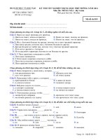 Đáp án và đề thi tốt nghiệp trung học phổ thông năm 2011 môn Tiếng Nga - Hệ 3 năm - Mã đề 851 ppt