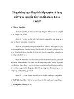 Công chứng hợp đồng thế chấp quyền sử dụng đất và tài sản gắn liền với đất, mã số hồ sơ 136357 pptx