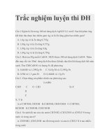 Trắc nghiệm luyện thi Đại Học môn Hóa potx