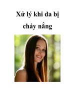 Xử lý khi da bị cháy nắng pptx