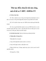 Thủ tục điều chuyển tài sản công, mã số hồ sơ T-BPC- 018916-TT pptx