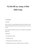 Vệ sinh đôi tay, mang và tháo khẩu trang pot