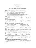 KÌ THI THỬ ĐẠI HỌC NĂM HỌC 2010-2011- Bài số 16 docx
