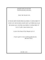 Sử Dụng Một Số Mô Hình Dao Động Và Sóng Điện Từ Được Xây Dựng Bằng Ngôn Ngữ Lập Trình Matlab Để Giảng Dạy Chương Dao Động Và Sóng Điện Từ Vật Lý Lớp 12 Ban Nâng Cao