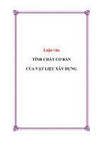 Luận văn tính chất cơ bản của vật liệu xây dựng