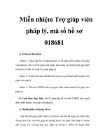 Miễn nhiệm Trợ giúp viên pháp lý, mã số hồ sơ 018681 pps