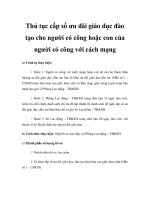 Thủ tục cấp sổ ưu đãi giáo dục đào tạo cho người có công hoặc con của người có công với cách mạng ppt