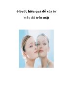 6 bước hiệu quả để xóa tơ máu đỏ trên mặt ppt