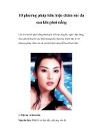 10 phương pháp hữu hiệu chăm sóc da sau khi phơi nắng doc