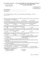 Đáp án và đề thi tốt nghiệp trung học phổ thông 2011 môn vật lý hệ giáo dục thường xuyên - Mã đề 816 ppsx