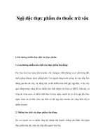 Ngộ độc thực phẩm do thuốc trừ sâu pps