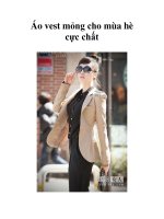 Áo vest mỏng cho mùa hè cực chất. pps