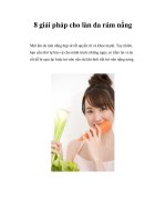 8 giải pháp cho làn da rám nắng pps