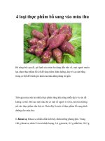 4 loại thực phẩm bổ sung vào mùa thu pps