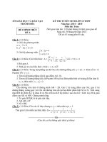 Tuyển tập đề thi và đáp án chính thức vào lớp 10 các tỉnh 2014