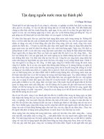 Tận dụng nguồn nước mưa tại thành phố pot