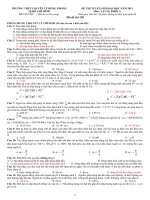 Đề thi tuyển sinh đại học năm 2011 môn vật lý khối A trường THPT chuyên Lê Hồng Phong pptx