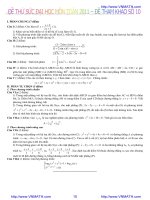 Đề Thử Sức Đại Học Môn Toán 2011 - Đề Tham Khảo Số 010 ppsx