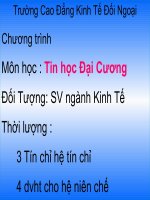 Môn học : Tin học Đại Cương pptx