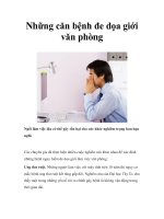 Những căn bệnh đe dọa giới văn phòng ppt
