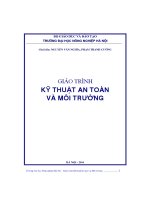 Giáo trình -Kỹ thuật an toàn và môi trường -chương 1 potx