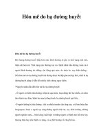 Hôn mê do hạ đường huyết ppt