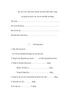 MẪU DỰ ÁN VÀY VỐN QUỸ QUỐC GIA HỖ TRỢ VIỆC LÀM ( áp dụng cho dự án vày vốn đi xuất khẩu lao động) ppt