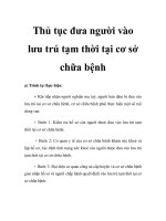 Thủ tục đưa người vào lưu trú tạm thời tại cơ sở chữa bệnh pot