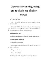 Cấp bản sao văn bằng, chứng chỉ từ sổ gốc- Mã số hồ sơ 017739 ppt
