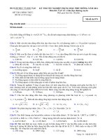 Đáp án và đề thi tốt nghiệp trung học phổ thông 2011 môn vật lý hệ giáo dục thường xuyên - Mã đề 974 pptx