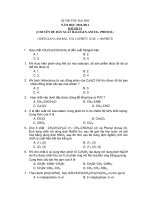KÌ THI THỬ ĐẠI HỌC NĂM HỌC 2010-2011- BÀI SỐ 33 potx